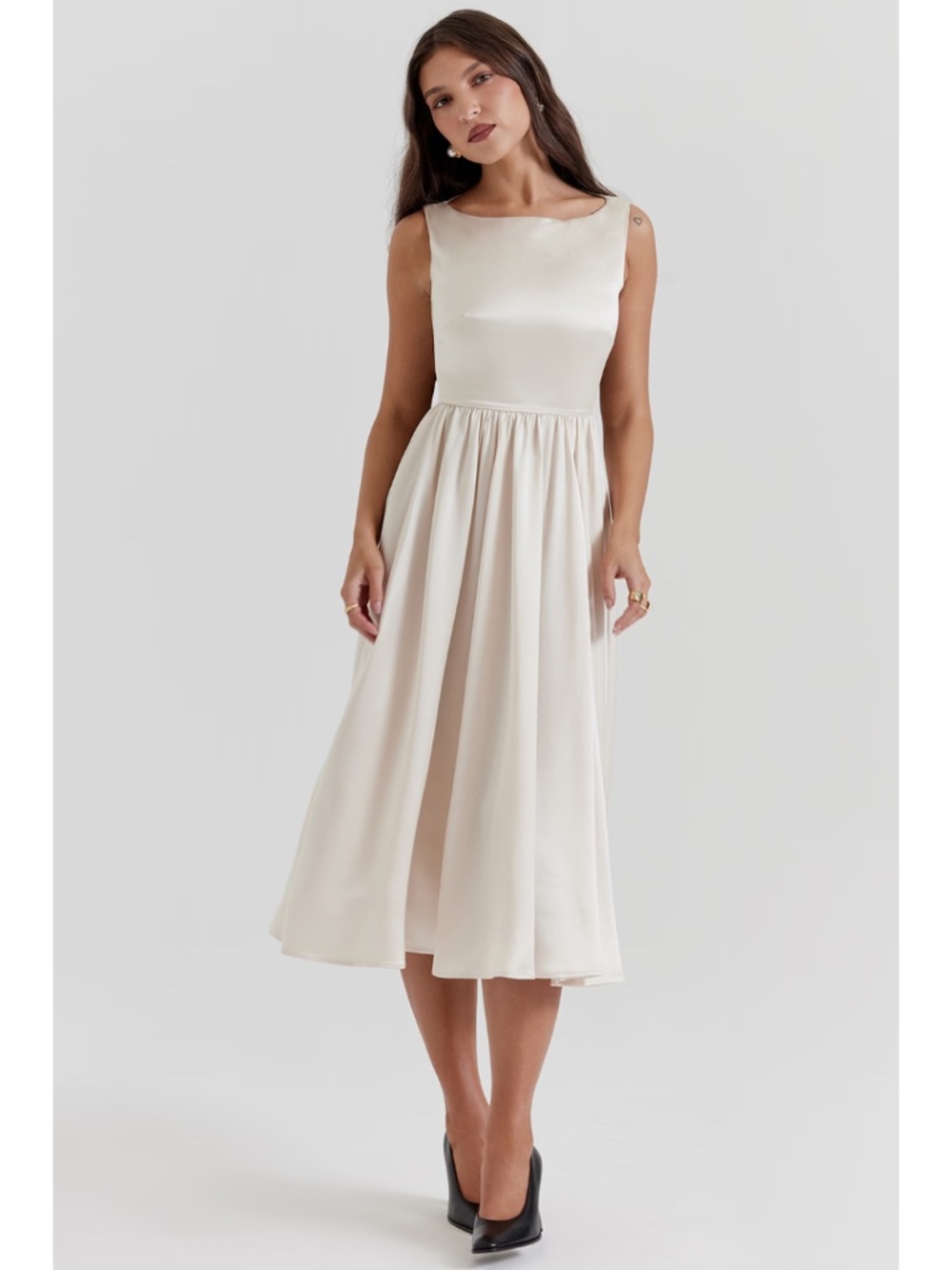 NEW House of CB Shayla Dress Vintage Cream Small